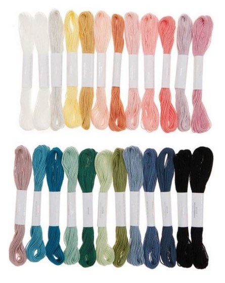Stickgarn pastell